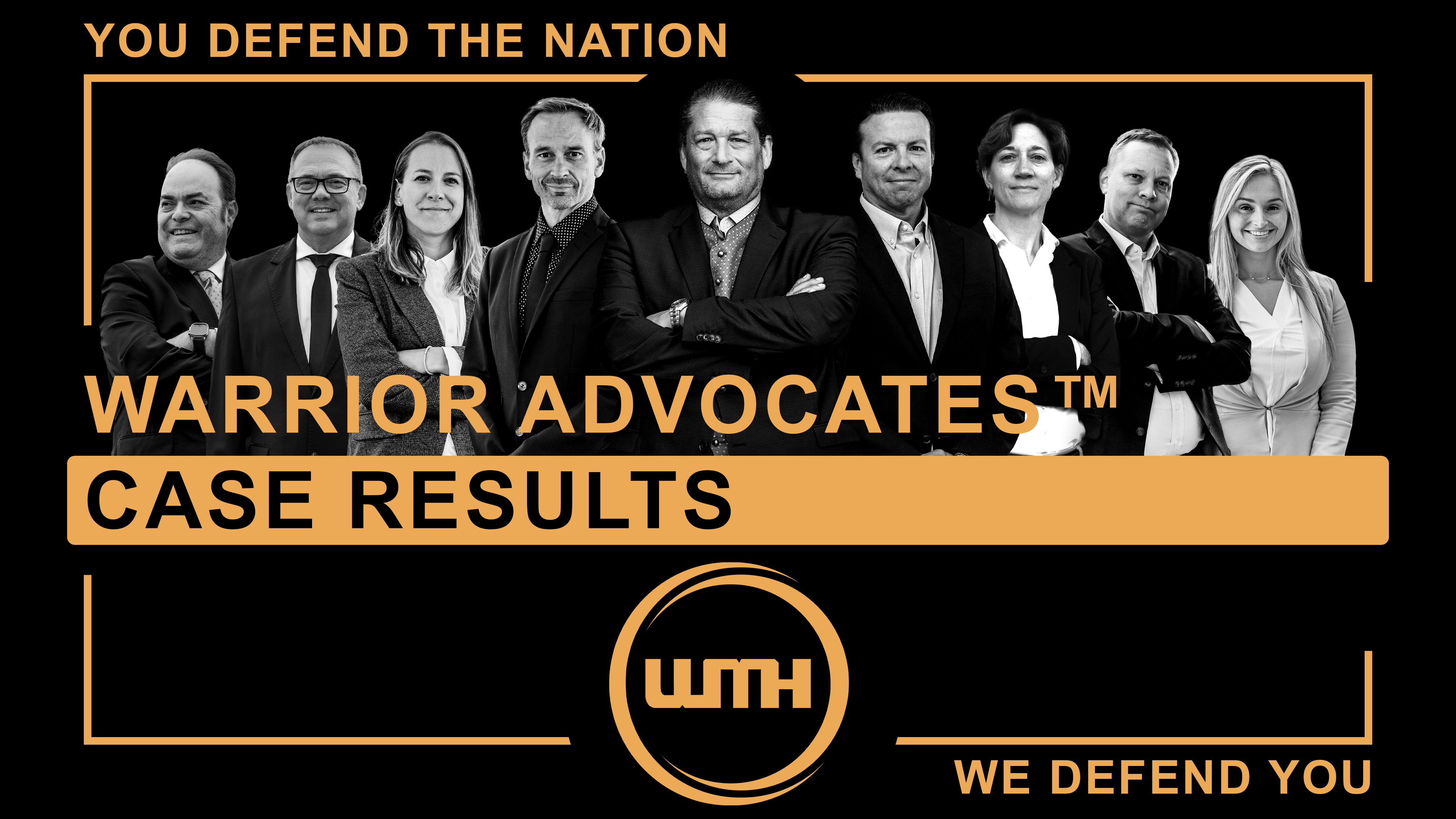 Case Results Group Montage - Image of the Warrior Advocates, the dedicated military lawyers of the Law Office of Will M. Helixon, also known as the Warrior Law Team. They are shown united in their commitment to defending service members across Germany and key U.S. military bases, including Fort Cavazos, Fort Carson, Fort Jackson, Fort Campbell, Fort Sill, and Joint Base Lewis-McChord. Specializing in military law, they handle complex cases involving law enforcement and command-directed investigations, adverse administrative actions like GOMOR rebuttals and evaluation appeals, nonjudicial punishment, and provide robust defense at separation boards and trials by court-martial.